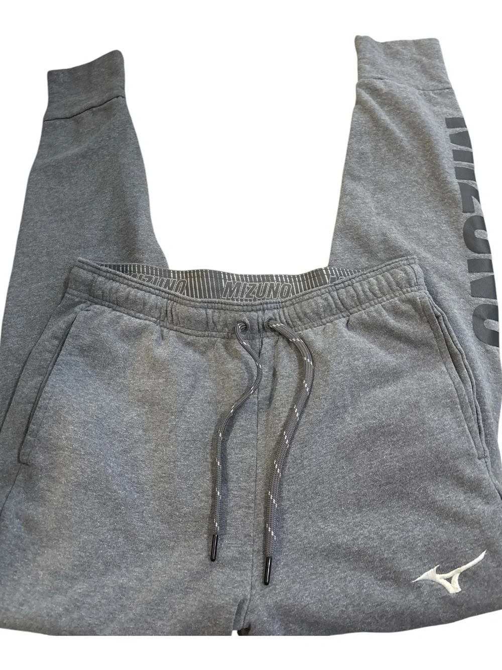 Mizuno Athletic Joggers - Navy and Heather Gray